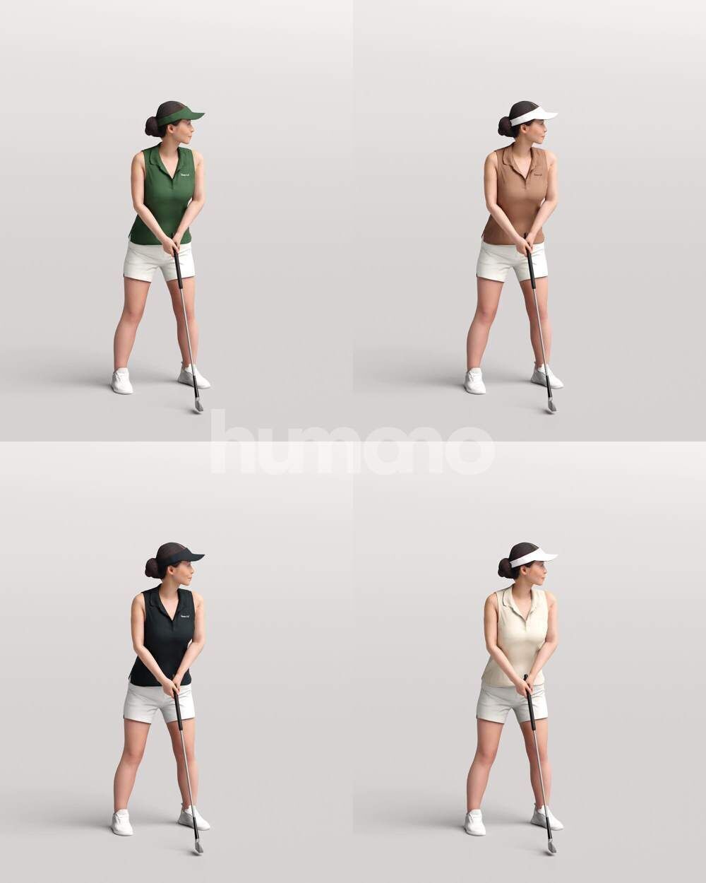 Humano 12 - Collection 2308-GOLF XL-SHOOTING -32 x 3D models  3D model_64