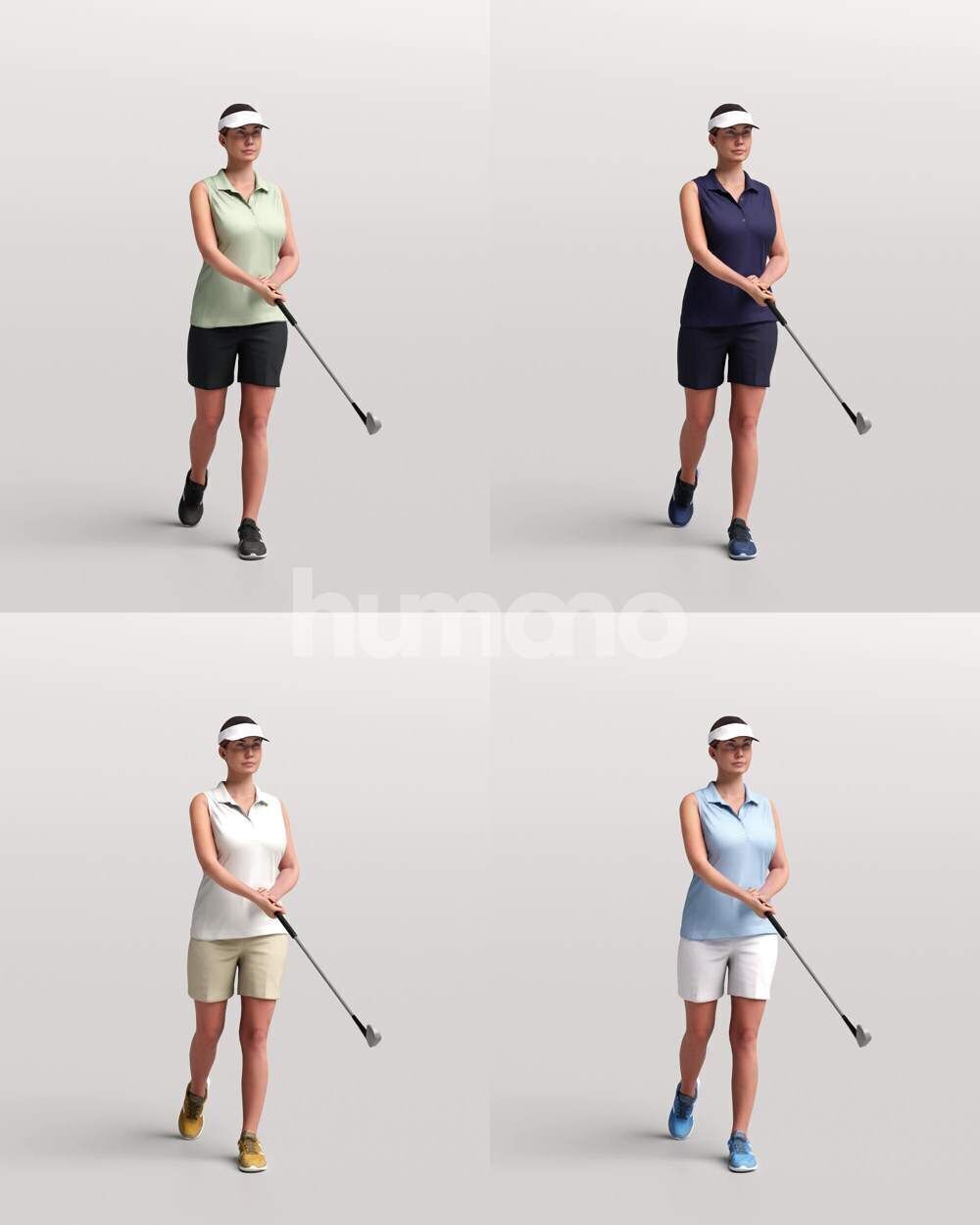 Humano 12 - Collection 2308-GOLF XL-SHOOTING -32 x 3D models  3D model_37