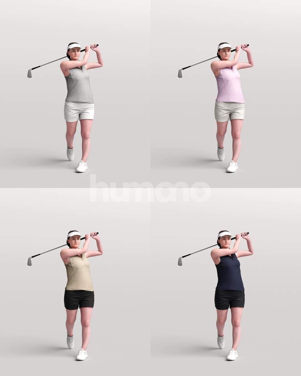 Humano 12 - Collection 2308-GOLF XL-SHOOTING -32 x 3D models  3D model_55