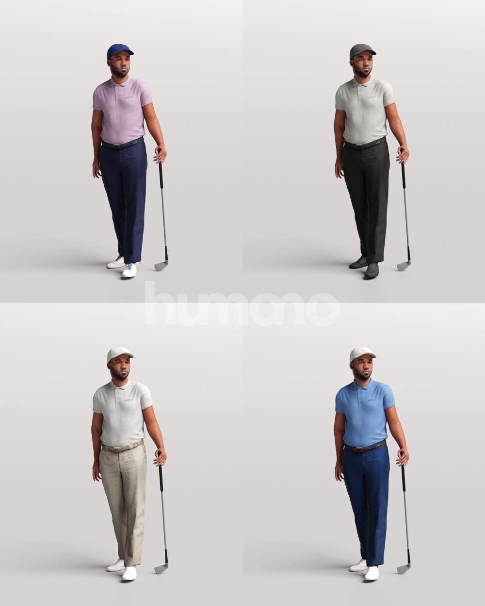 Humano 12 - Collection 2308-GOLF XL-SHOOTING -32 x 3D models  3D model_51
