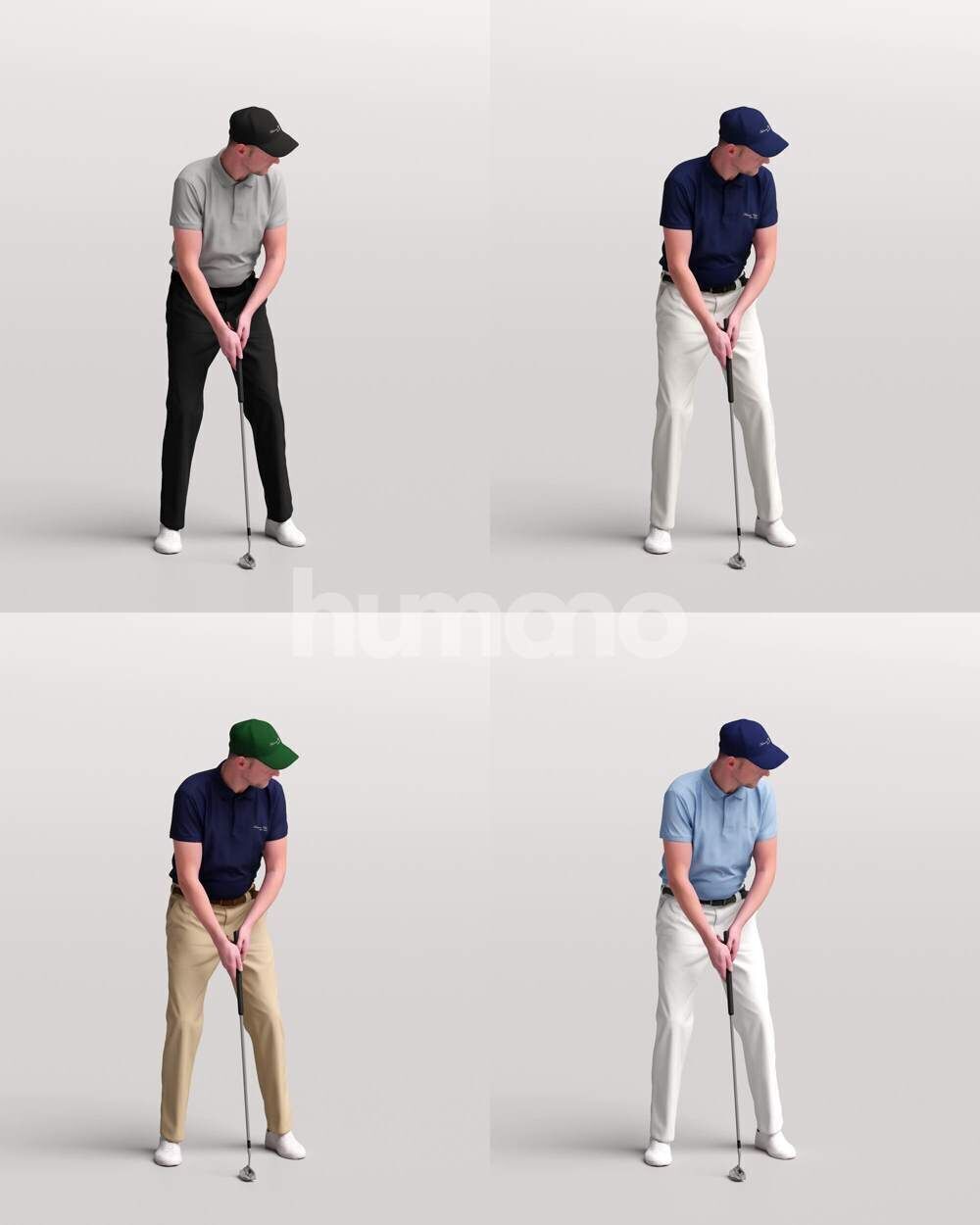 Humano 12 - Collection 2308-GOLF XL-SHOOTING -32 x 3D models  3D model_45