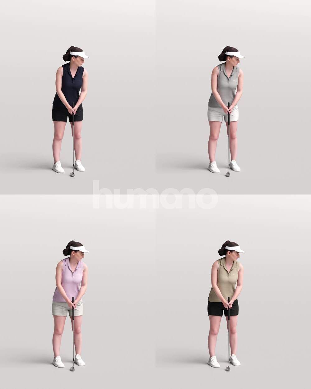Humano 12 - Collection 2308-GOLF XL-SHOOTING -32 x 3D models  3D model_56