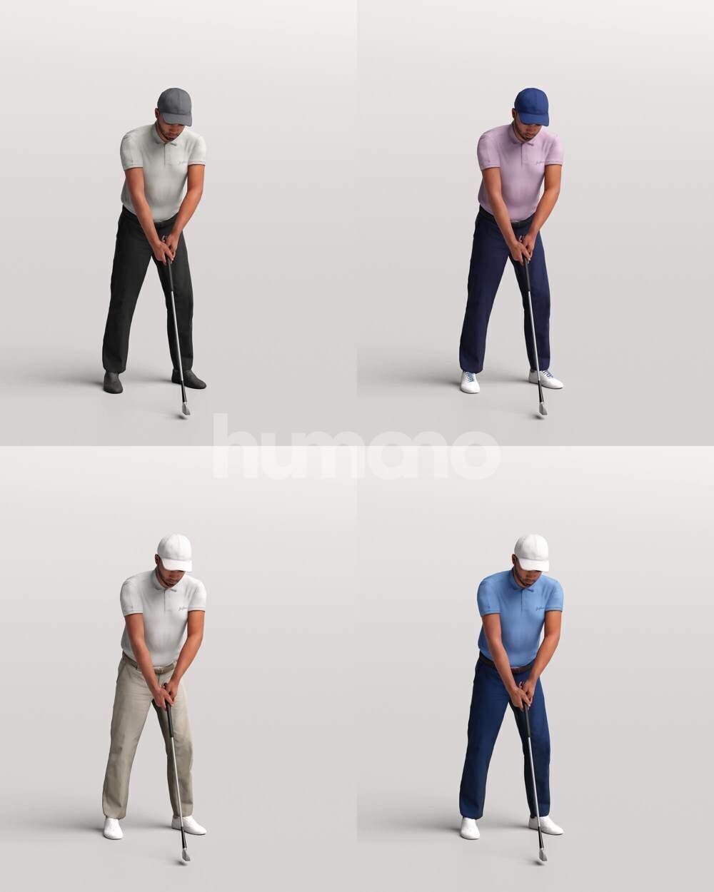 Humano 12 - Collection 2308-GOLF XL-SHOOTING -32 x 3D models  3D model_53
