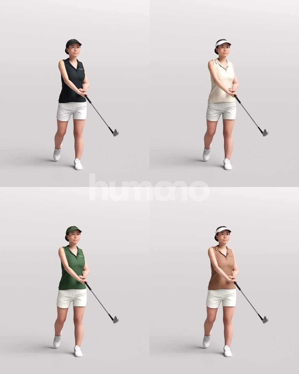 Humano 12 - Collection 2308-GOLF XL-SHOOTING -32 x 3D models  3D model_61