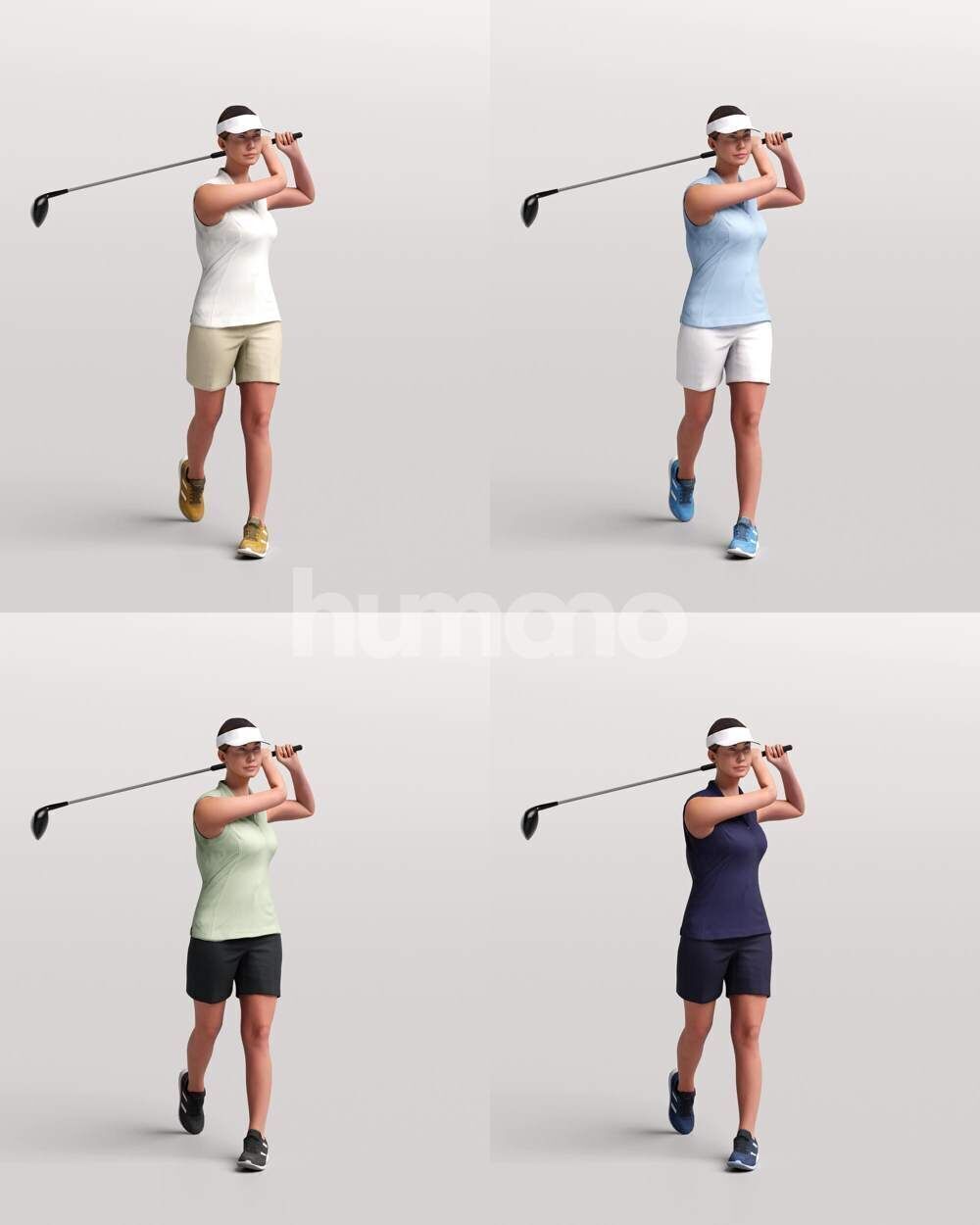 Humano 12 - Collection 2308-GOLF XL-SHOOTING -32 x 3D models  3D model_35