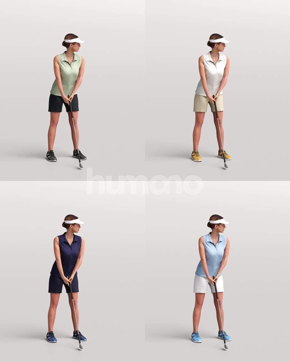 Humano 12 - Collection 2308-GOLF XL-SHOOTING -32 x 3D models  3D model_39