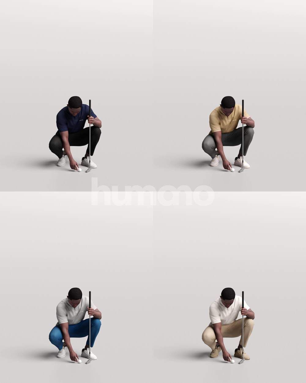 Humano 12 - Collection 2308-GOLF XL-SHOOTING -32 x 3D models  3D model_54