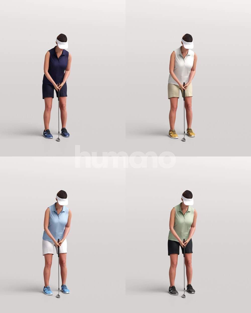 Humano 12 - Collection 2308-GOLF XL-SHOOTING -32 x 3D models  3D model_36