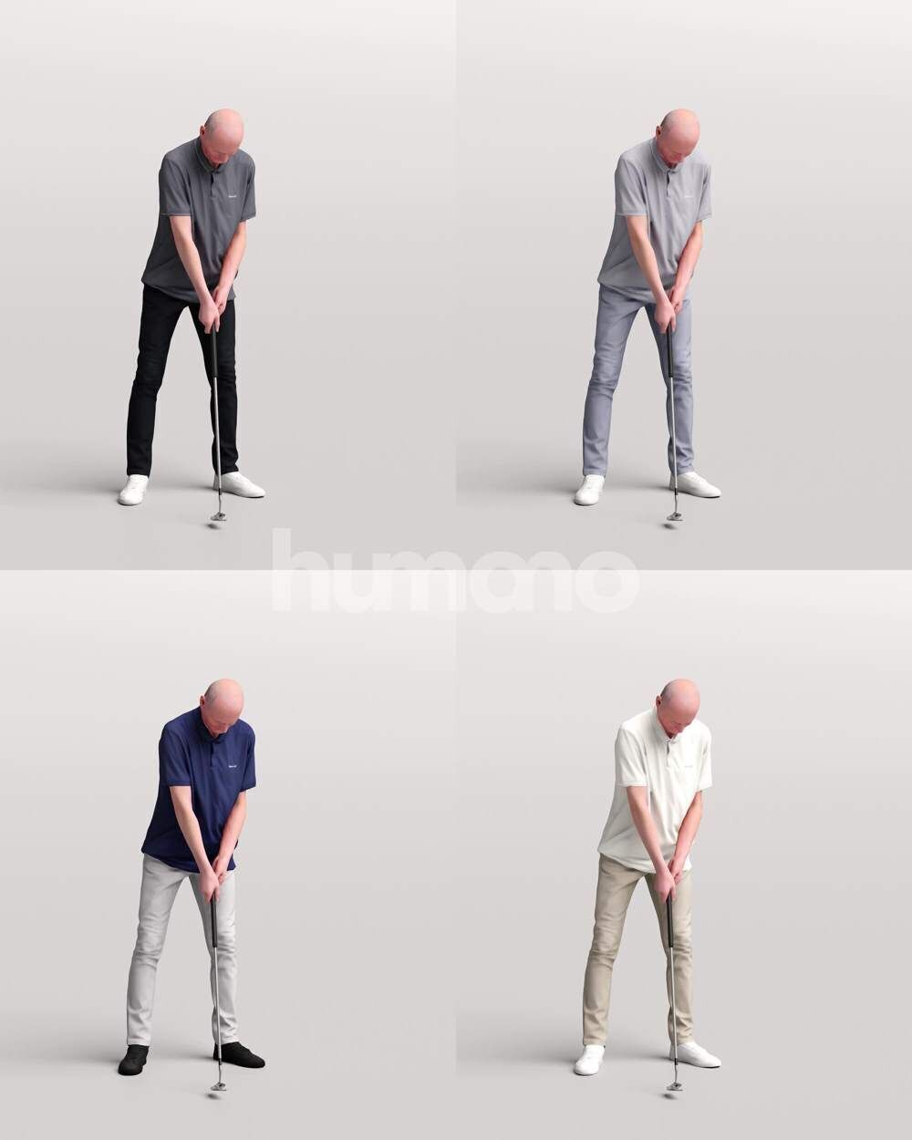 Humano 12 - Collection 2308-GOLF XL-SHOOTING -32 x 3D models  3D model_65
