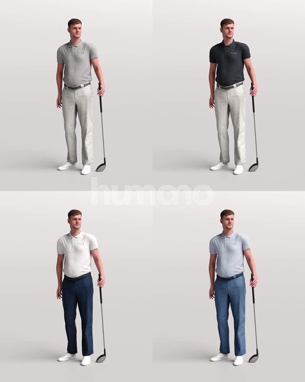 Humano 12 - Collection 2308-GOLF XL-SHOOTING -32 x 3D models  3D model_47