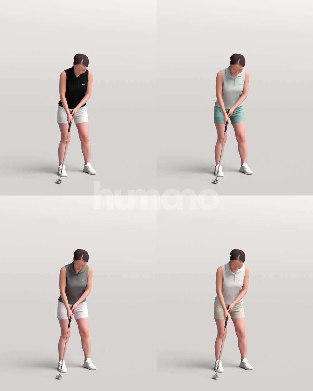 Humano 12 - Collection 2308-GOLF XL-SHOOTING -32 x 3D models  3D model_63