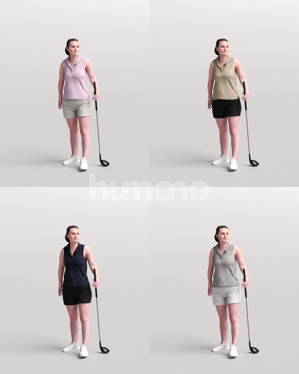 Humano 12 - Collection 2308-GOLF XL-SHOOTING -32 x 3D models  3D model_58