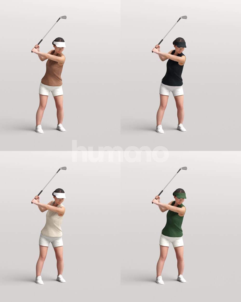 Humano 12 - Collection 2308-GOLF XL-SHOOTING -32 x 3D models  3D model_62