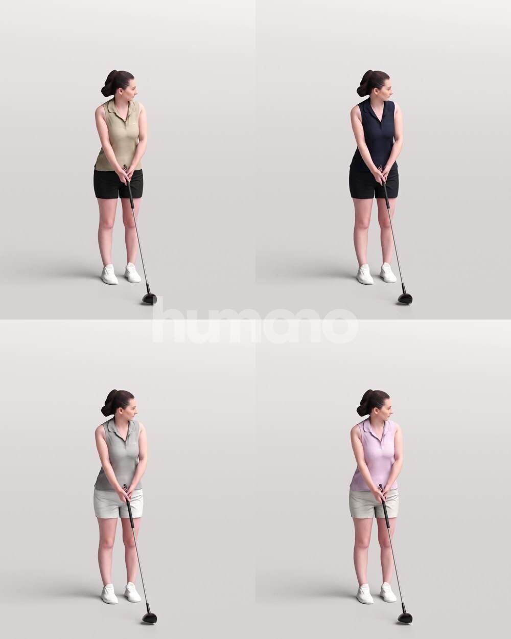 Humano 12 - Collection 2308-GOLF XL-SHOOTING -32 x 3D models  3D model_57