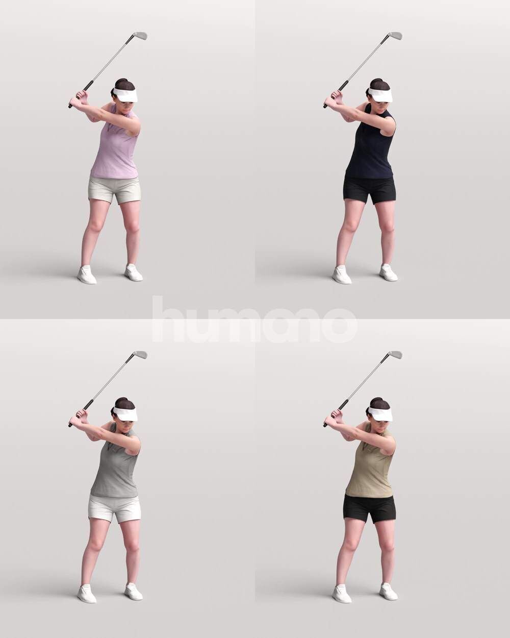 Humano 12 - Collection 2308-GOLF XL-SHOOTING -32 x 3D models  3D model_59