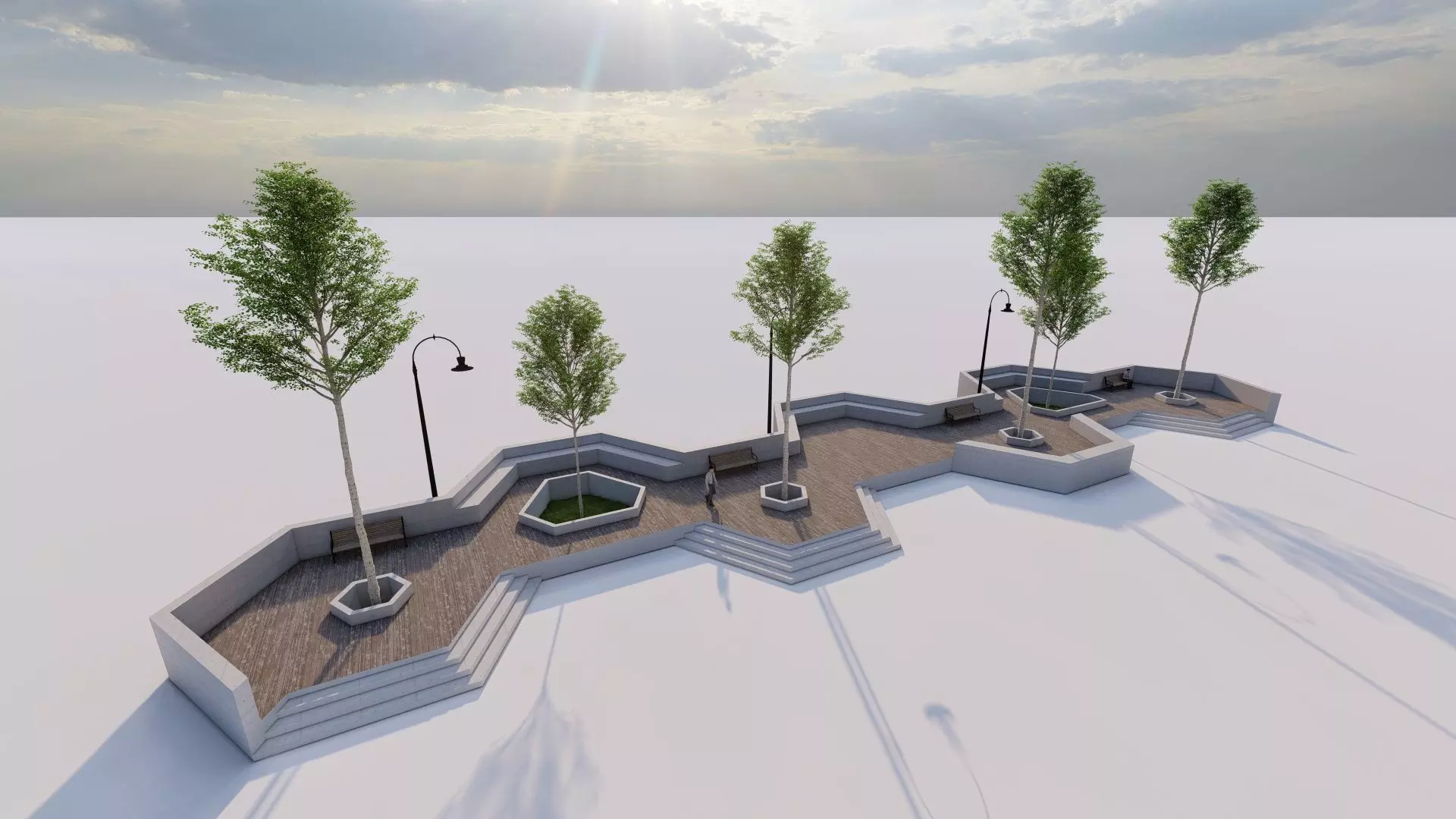 public park-Private Park Landscape 3D model
