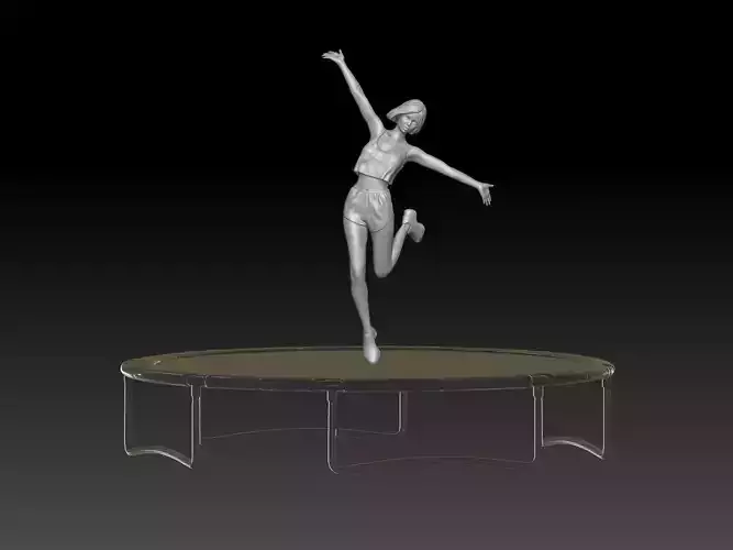 Trampoline jump girl 1