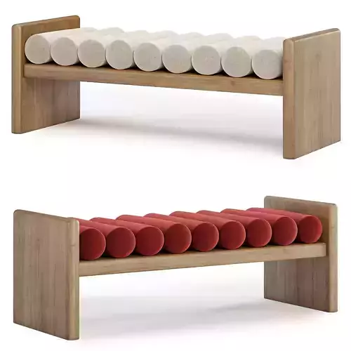 Reeves Boucle Wood Bench