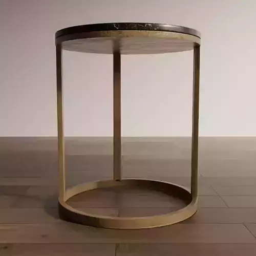 Round Marble Top Side Table