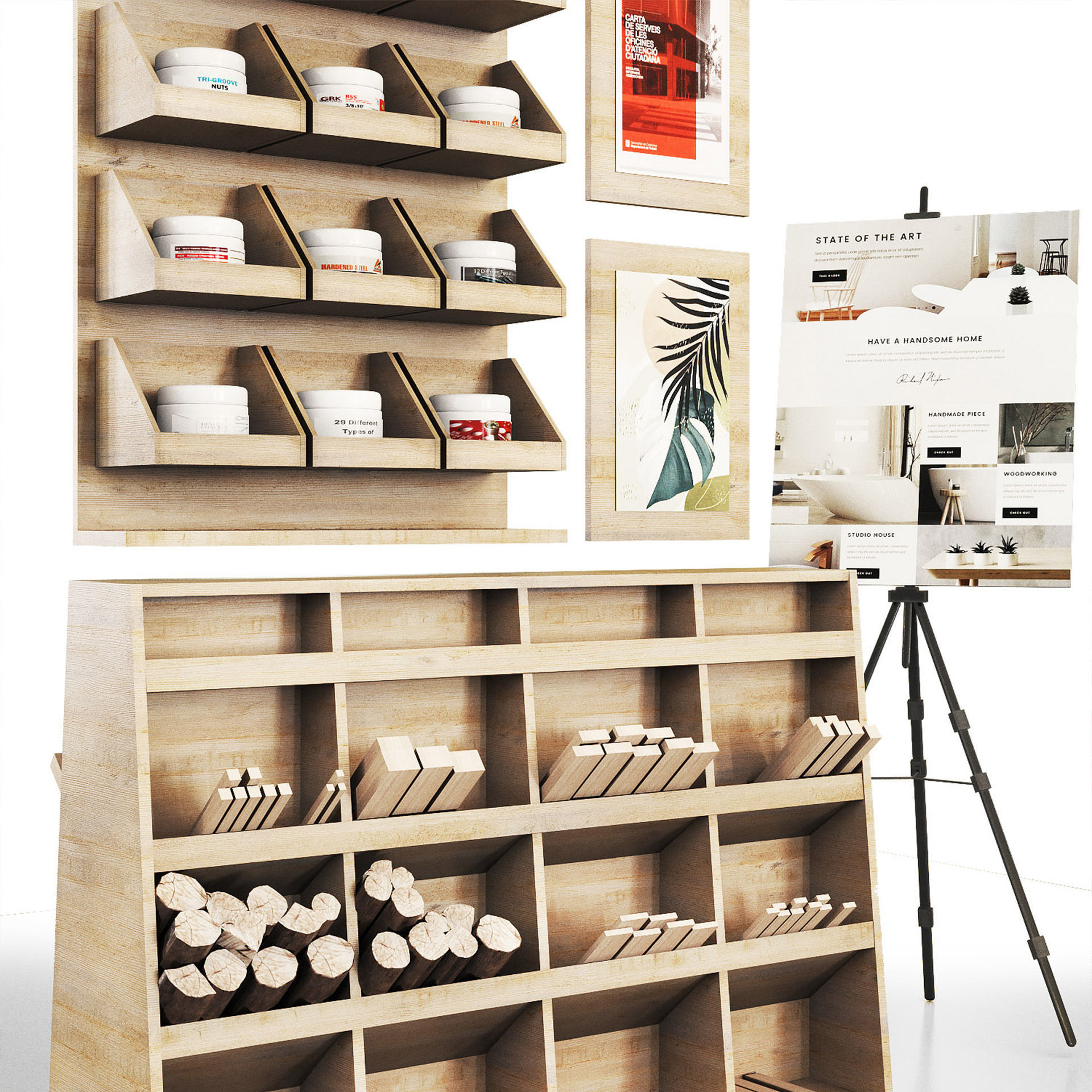 worktools workshop  garage tools 3D Model Collection_10