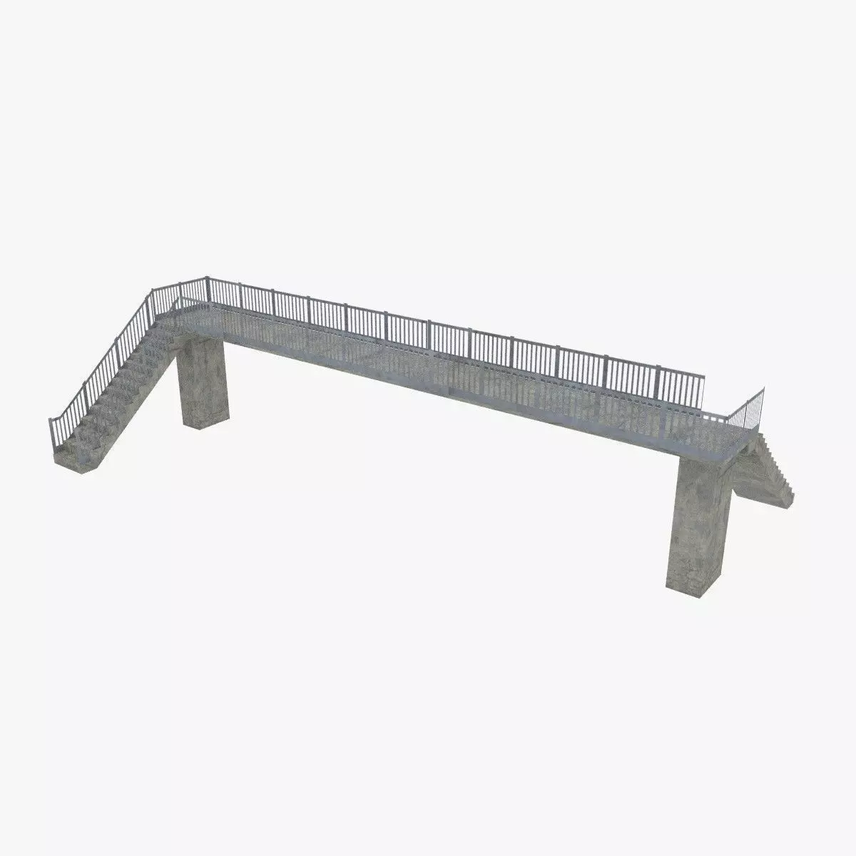 Polybridge Footbridge 3D model Pedestrian bridge footbridge - low poly VR / AR / low-poly ...