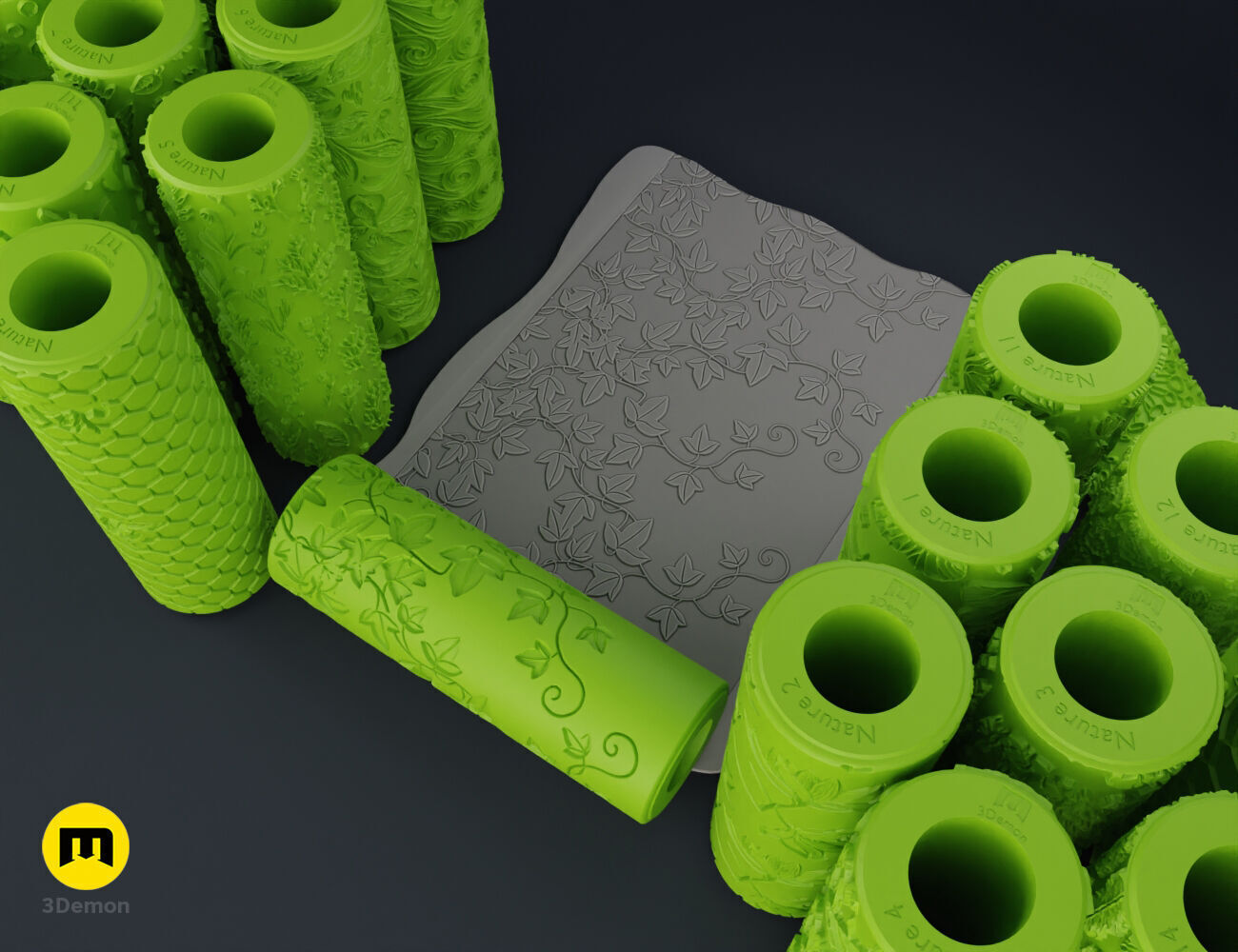 Texture Rollers - Nature 3D print model_1