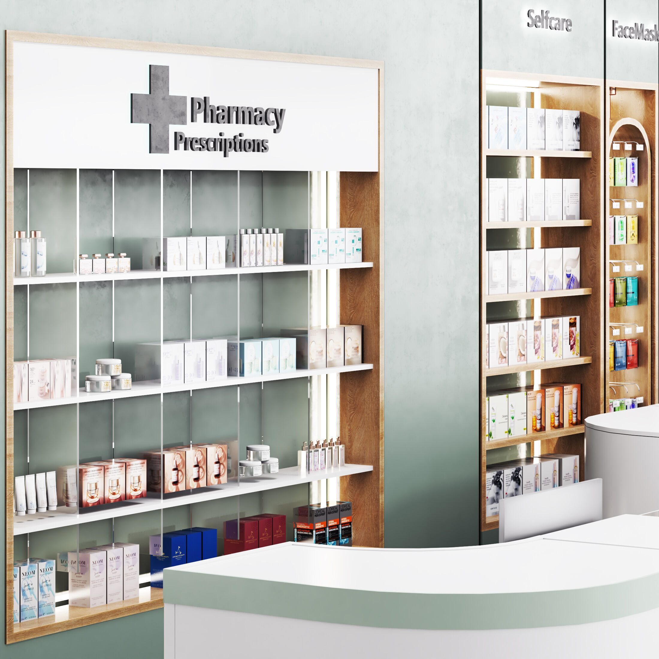 pharmacy 03  drugstore showcase Low-poly 3D model_5
