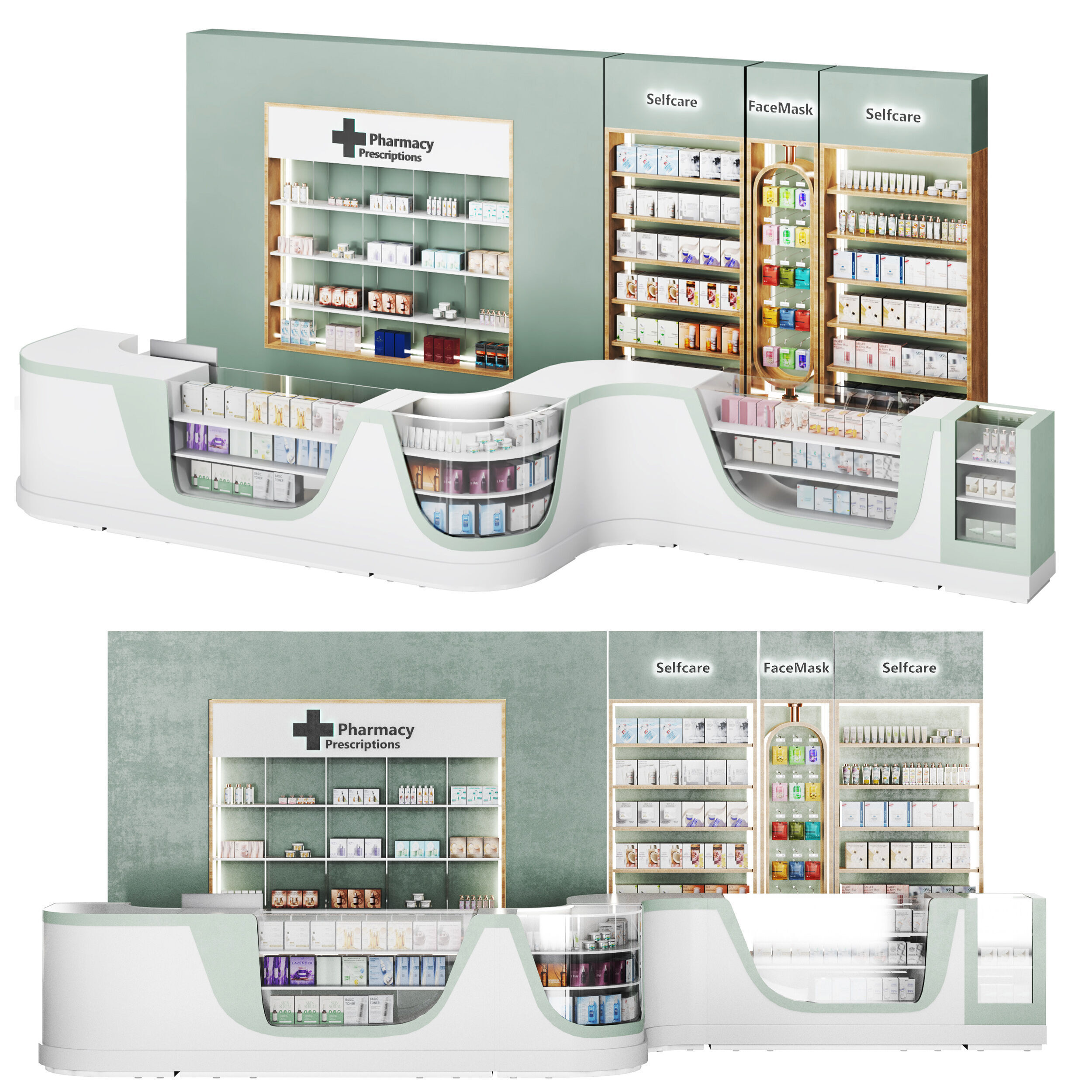pharmacy 03  drugstore showcase Low-poly 3D model_6