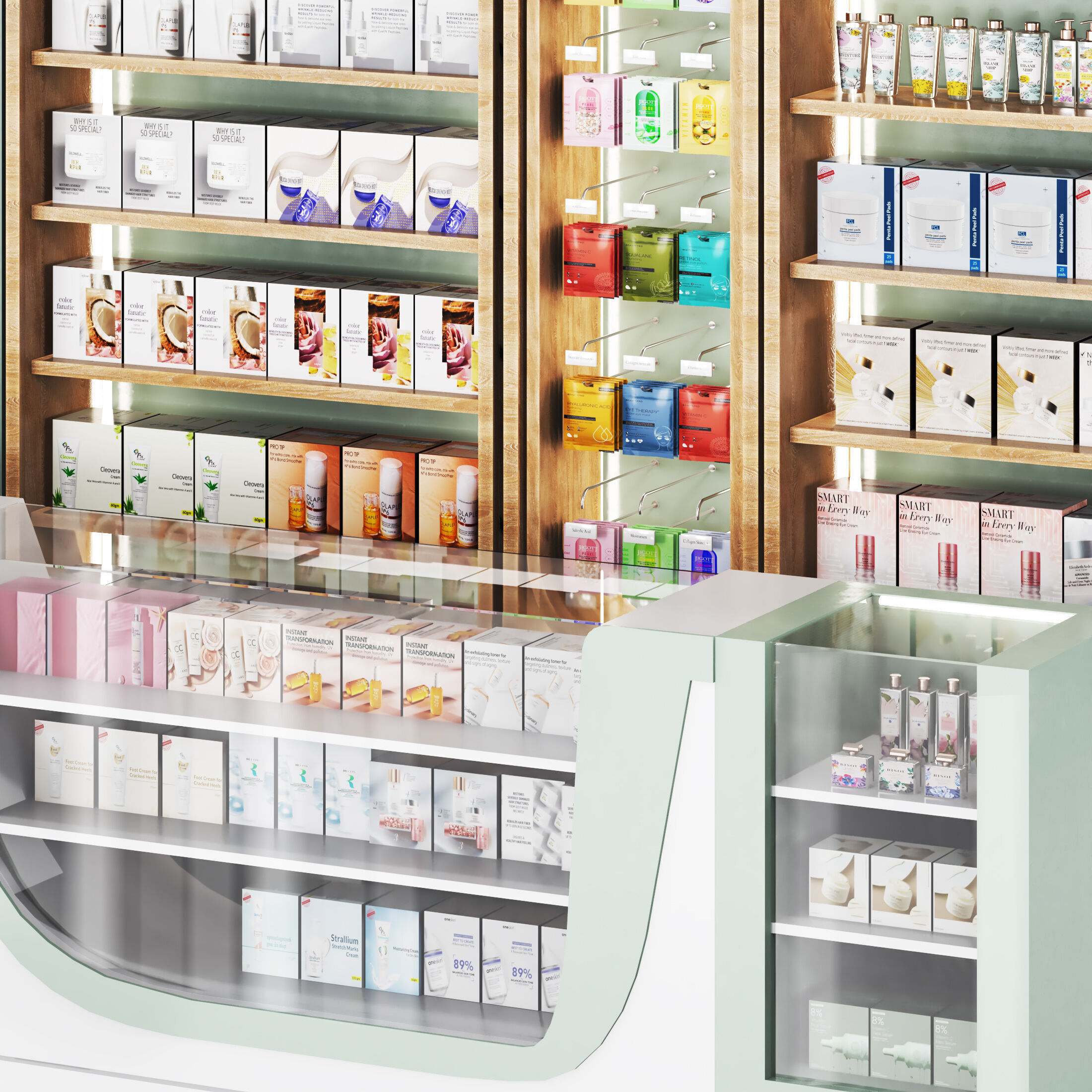 pharmacy 03  drugstore showcase Low-poly 3D model_4