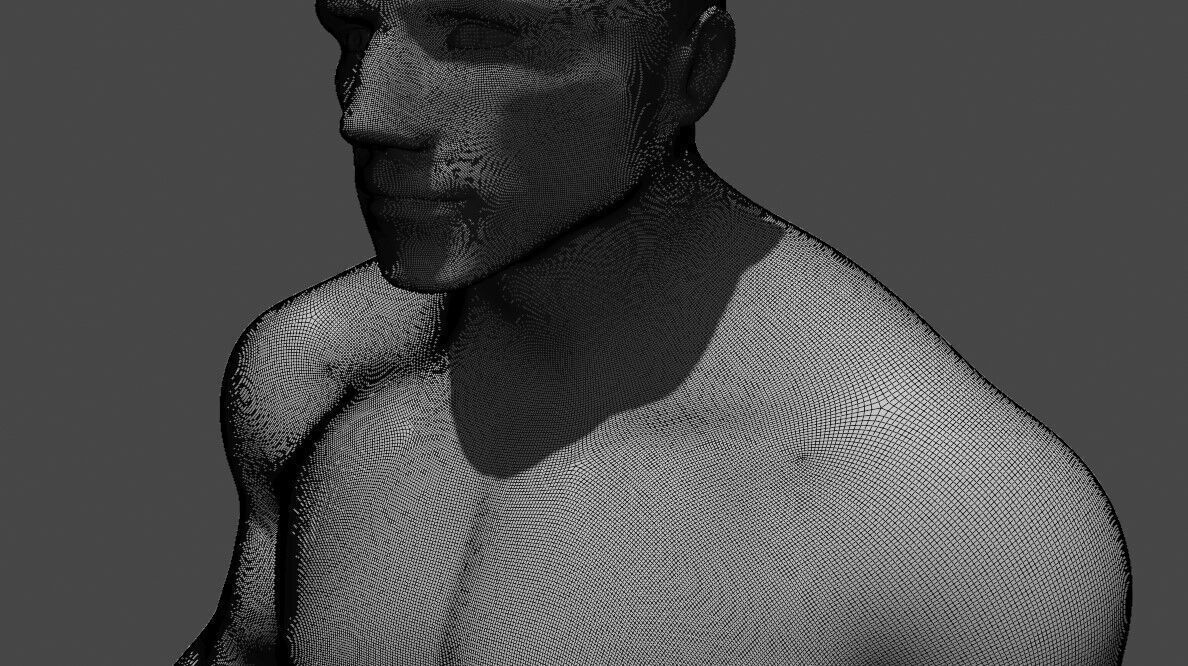 Human topology design Free 3D model_9