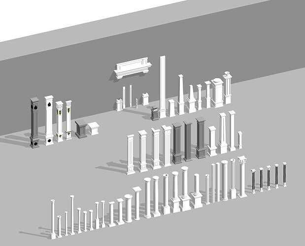 Classic Column Revit Family 3D model