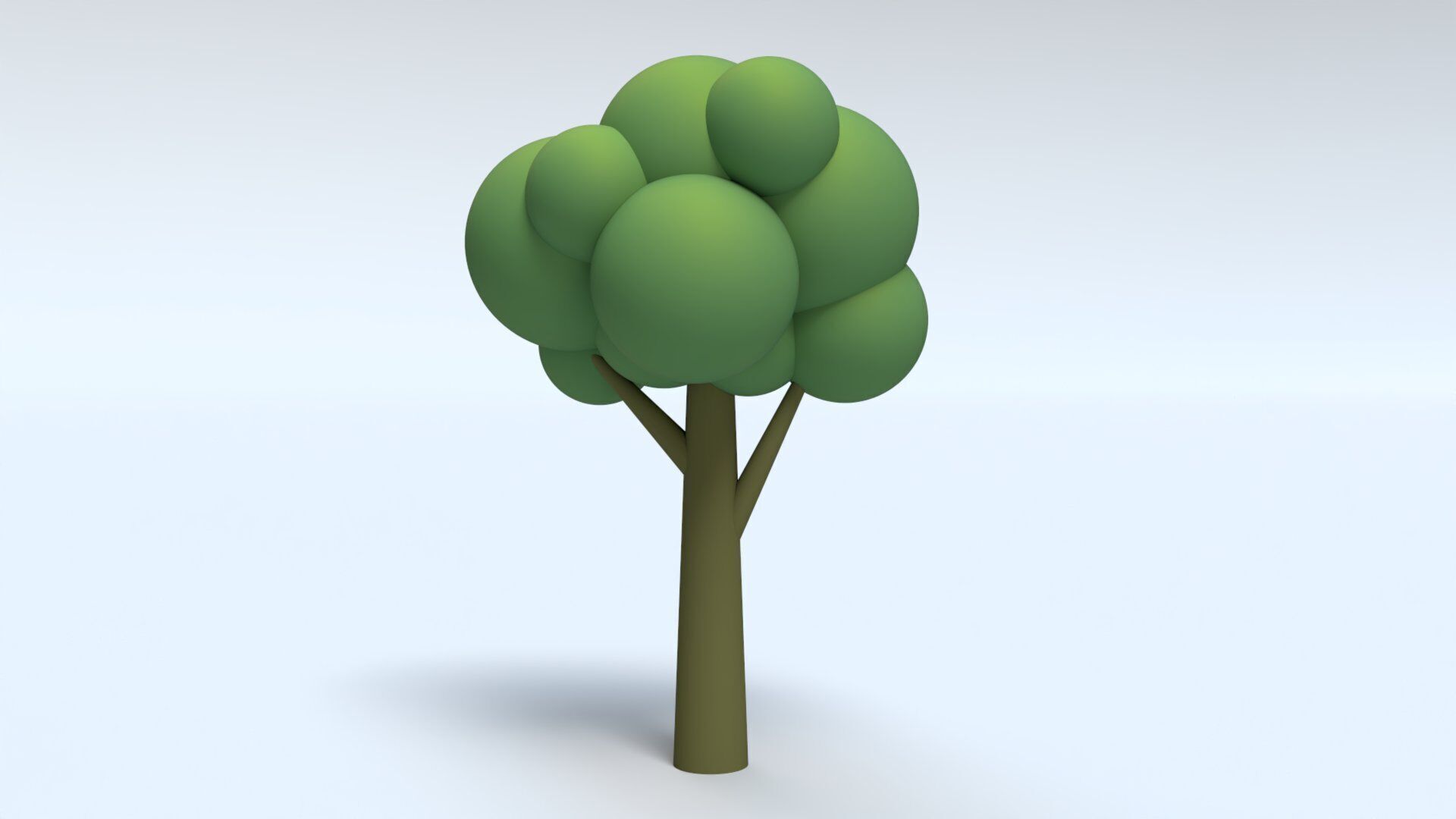 Cartoon Low Poly Trees Low-poly 3D model_5