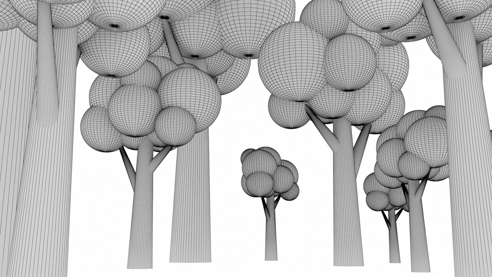 Cartoon Low Poly Trees Low-poly 3D model_20