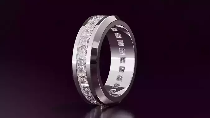 princess cut eternity ring N04 52EU size