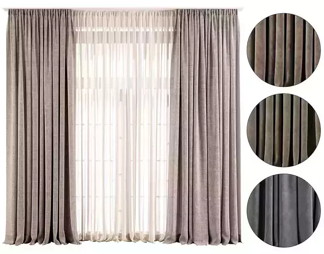 Modern Curtain 77 Optional Material Variants 4