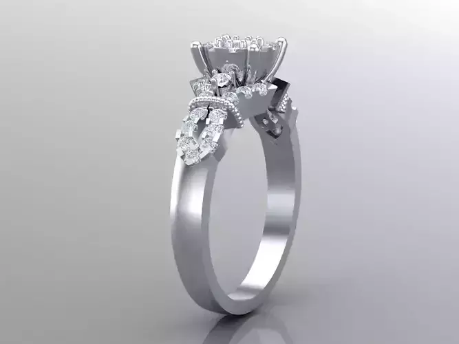 Top Women Ring 3DM STL Jewelry Women Ring 1WR286