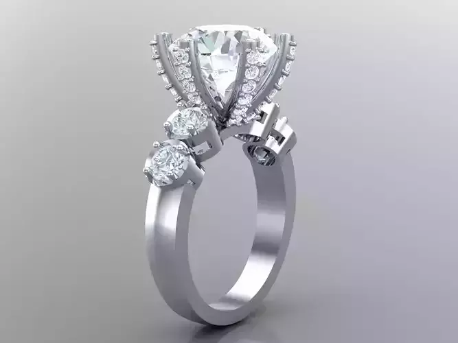 Top Women Ring 3DM STL Jewelry 1WR282