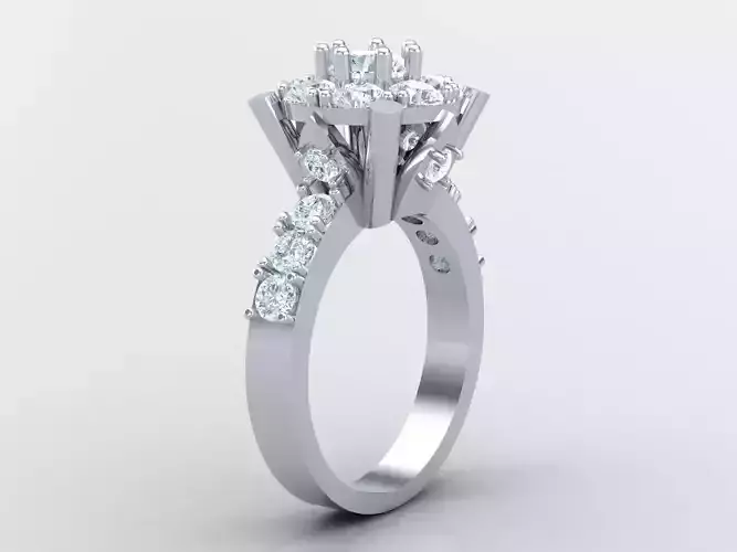 Top Women Ring 3DM STL Jewelry 1WR279