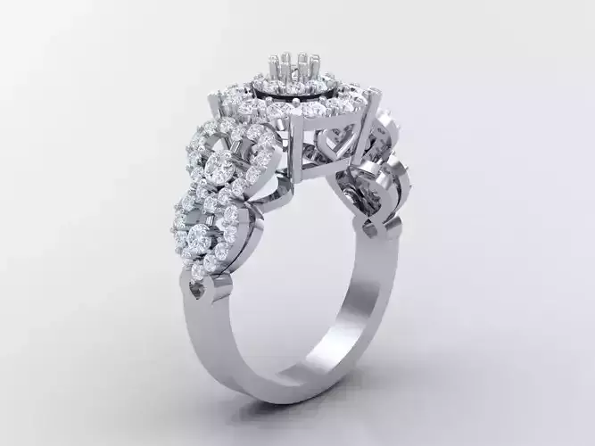 Top Women Ring 3DM STL Jewelry 1WR269