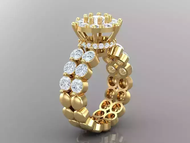 Top Women Ring 3DM STL Jewelry 1WR268