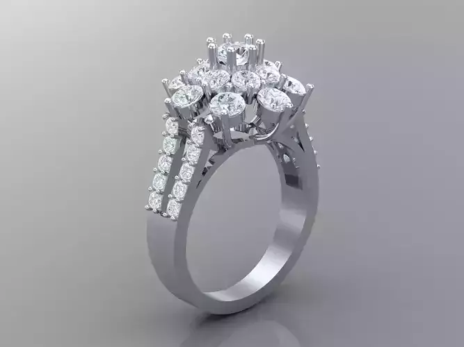 Top Women Ring 3DM STL Jewelry 1WR267