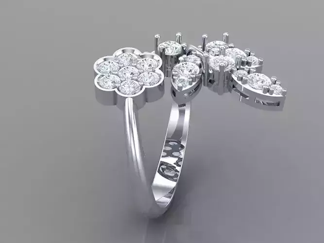 Top Women Ring 3DM STL Jewelry 1WR251