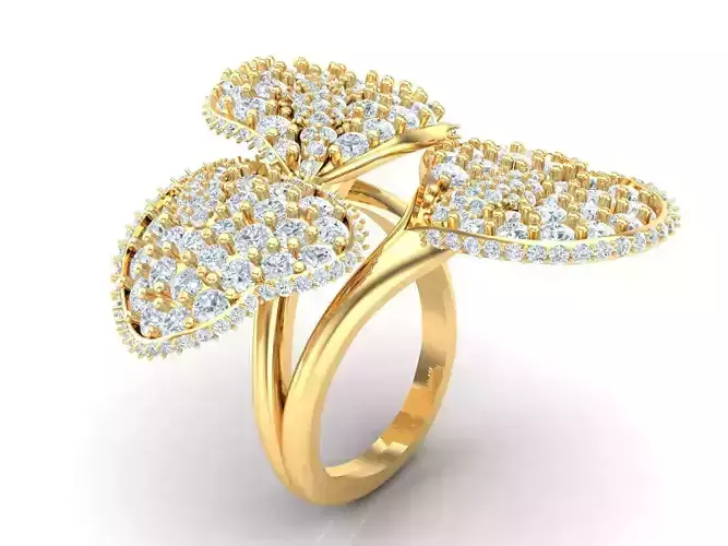 Top Women Ring 3DM STL Jewelry 1WR244