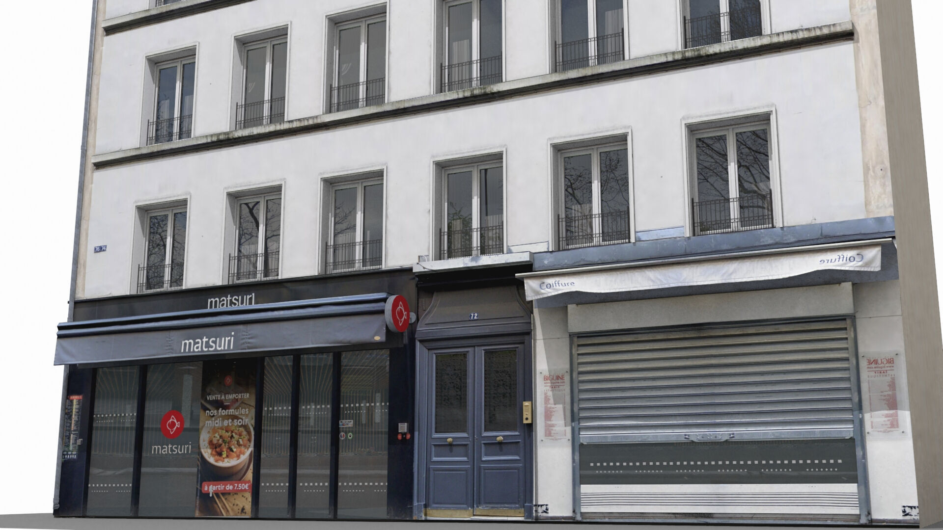 Paris House Collection Low-poly 3D model_12