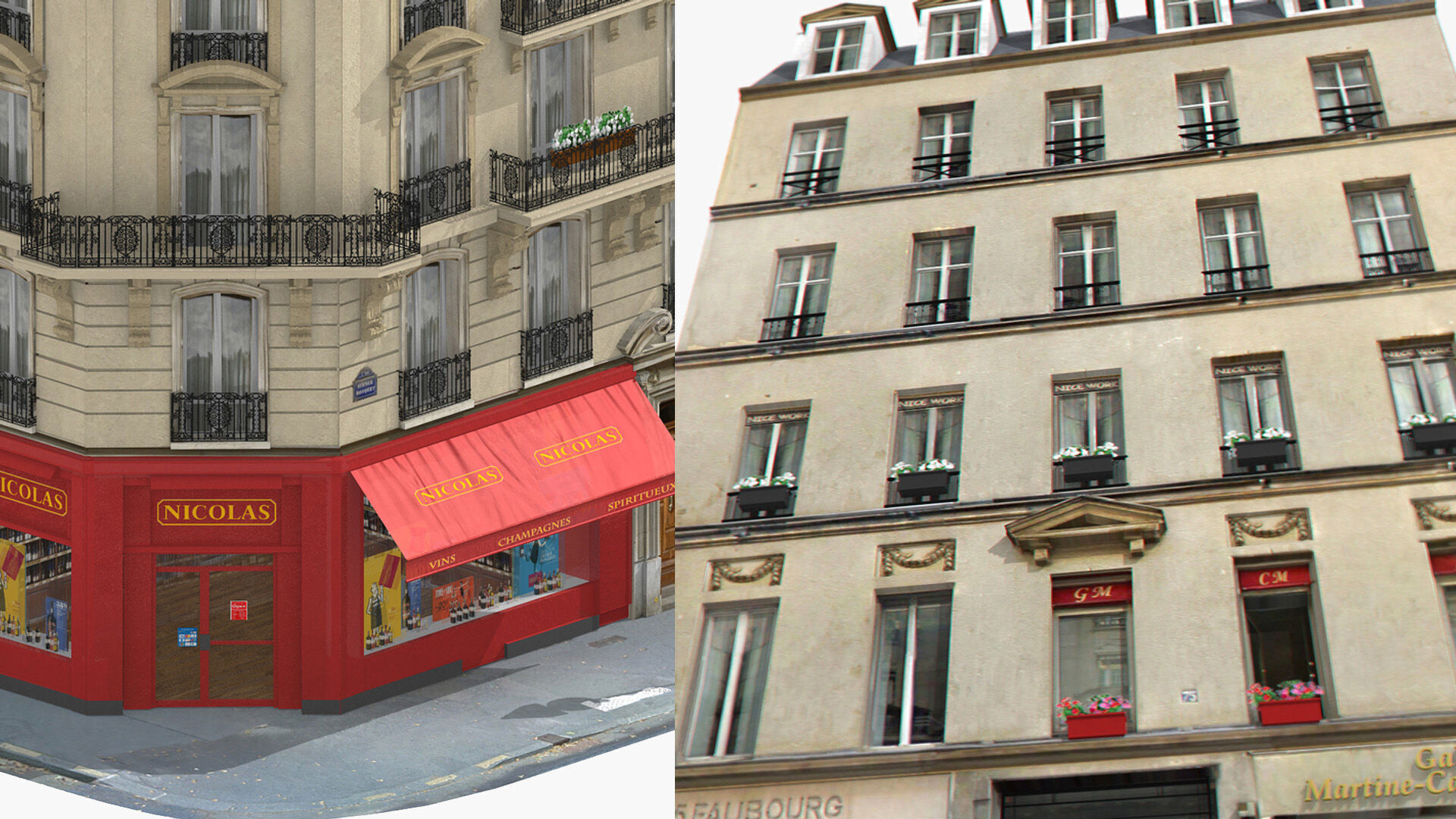 Paris House Collection Low-poly 3D model_19