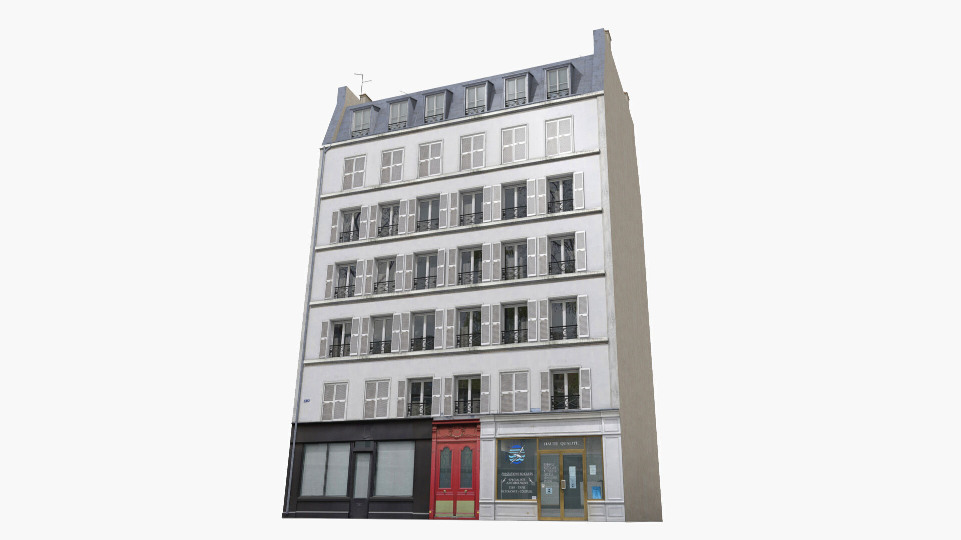 Paris House Collection Low-poly 3D model_7