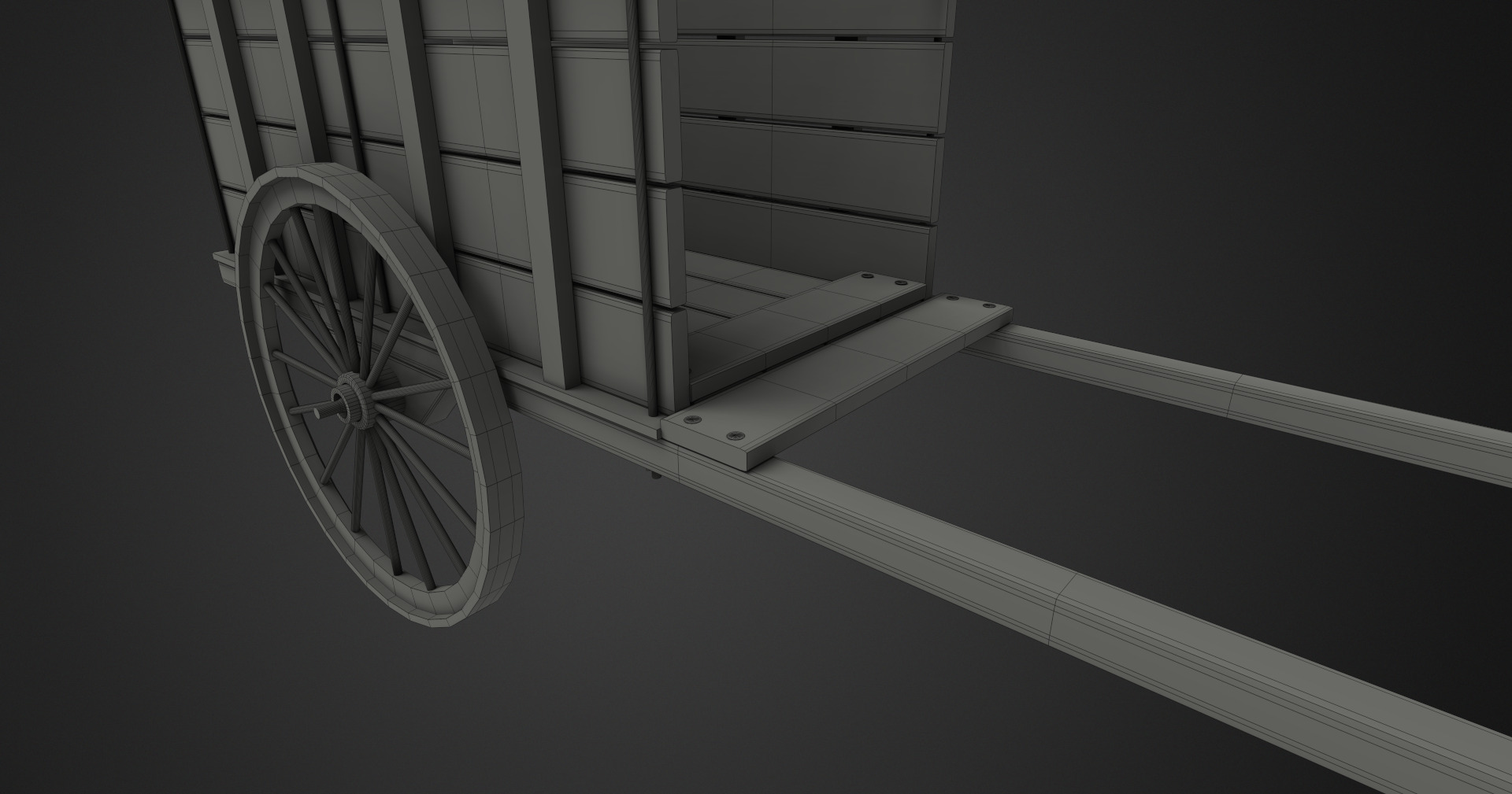 Caravan Low-poly 3D model_8