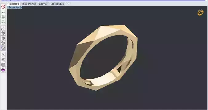 facet geometric wedding ring