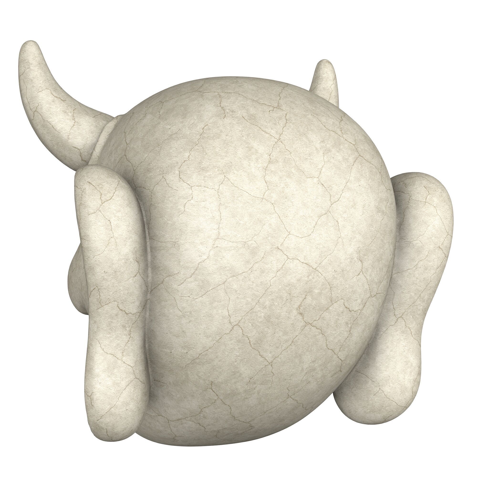 Japanese Oni Creature Head 3D 3D model_3