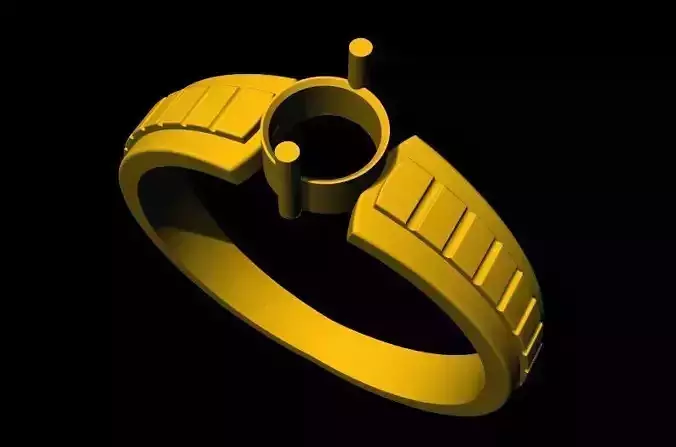 solitaire ring 3dm file